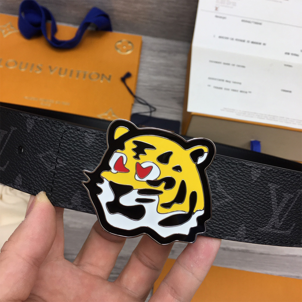 Louis Vuitton Tiger 40MM Belt Black - DesignerGu