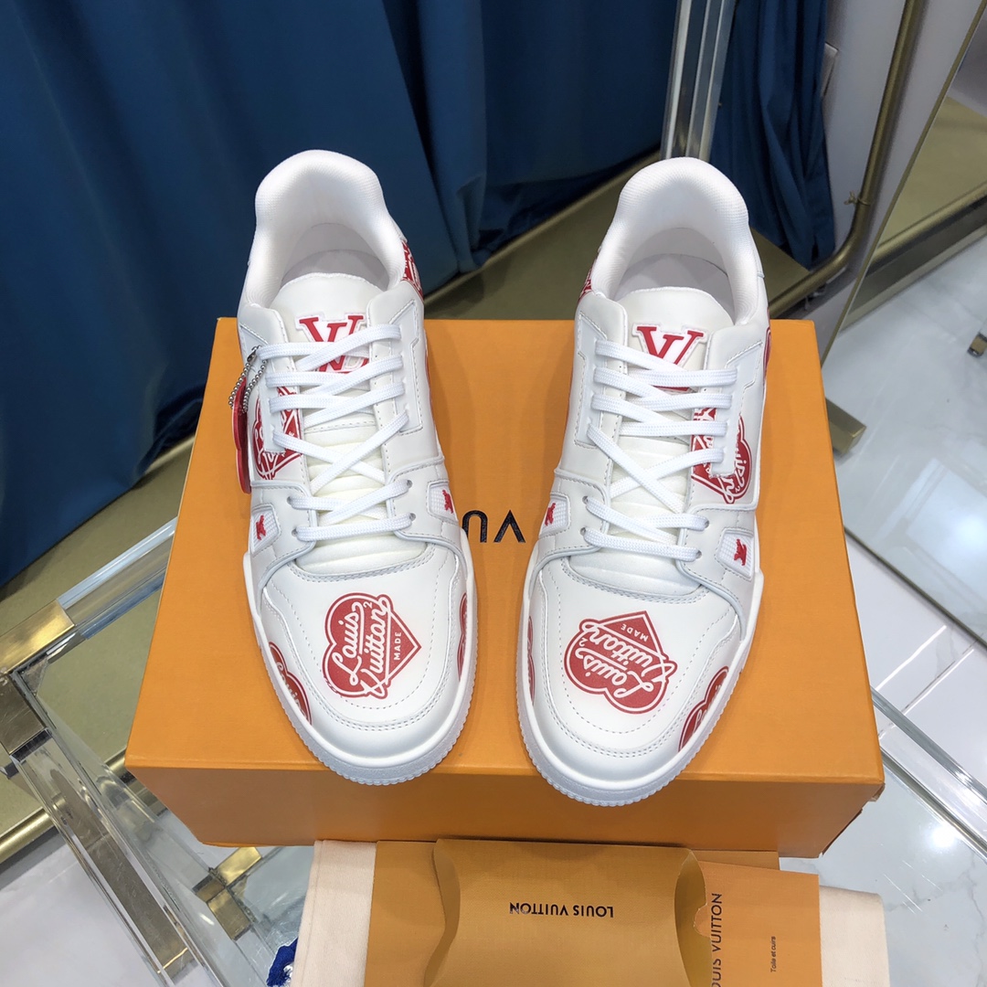 Louis Vuitton Trainer Sneaker Nigo Lv Made White - DesignerGu