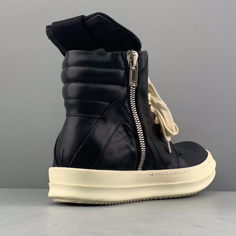 Rick Owens Geobasket High-Top Sneakers Black - DesignerGu