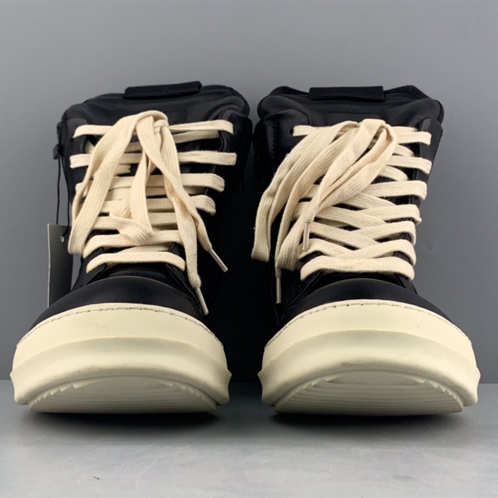 Rick Owens Geobasket High-Top Sneakers Black - DesignerGu