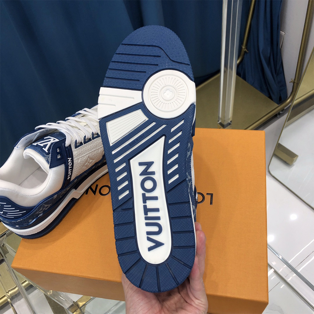 Louis Vuitton Trainer Sneaker  Monogram Denim(upon uk size) - DesignerGu