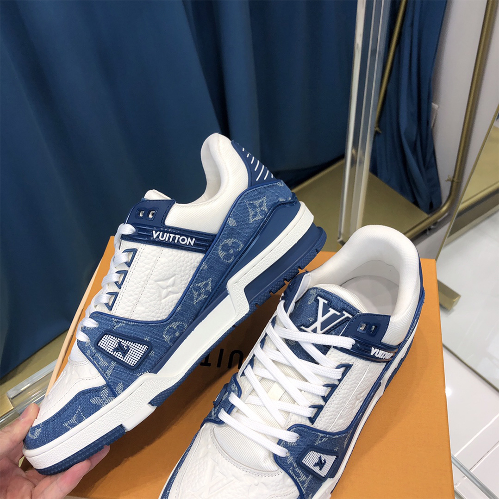 Louis Vuitton Trainer Sneaker  Monogram Denim(upon uk size) - DesignerGu