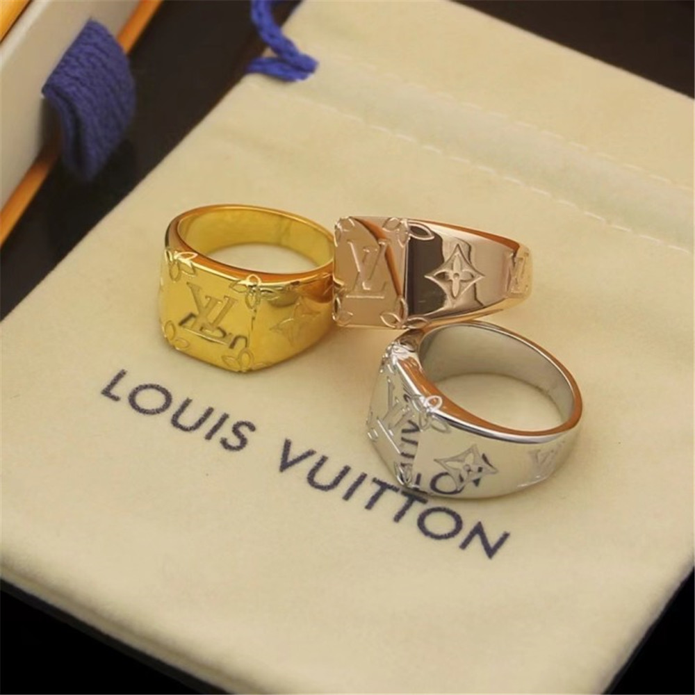 Louis Vuitton Logo Ring - DesignerGu