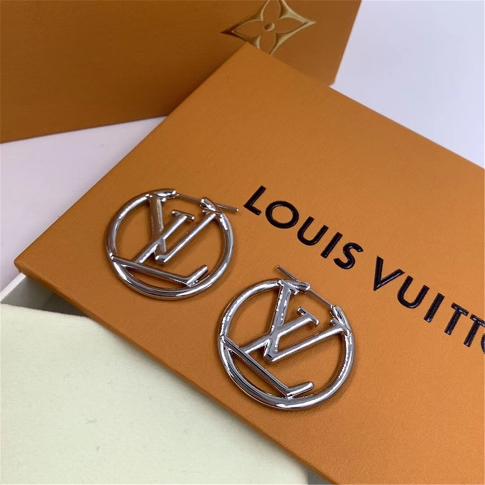 Louis Vuitton Logo Earrings - DesignerGu