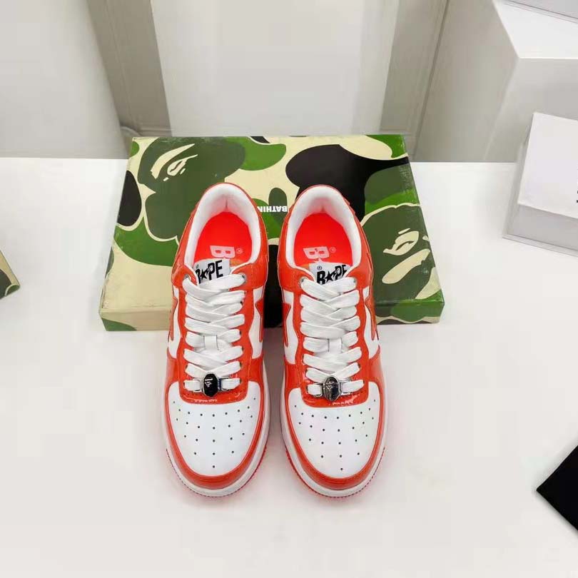 Bape A Bathing Ape Sta Low Orange Sneaker - DesignerGu