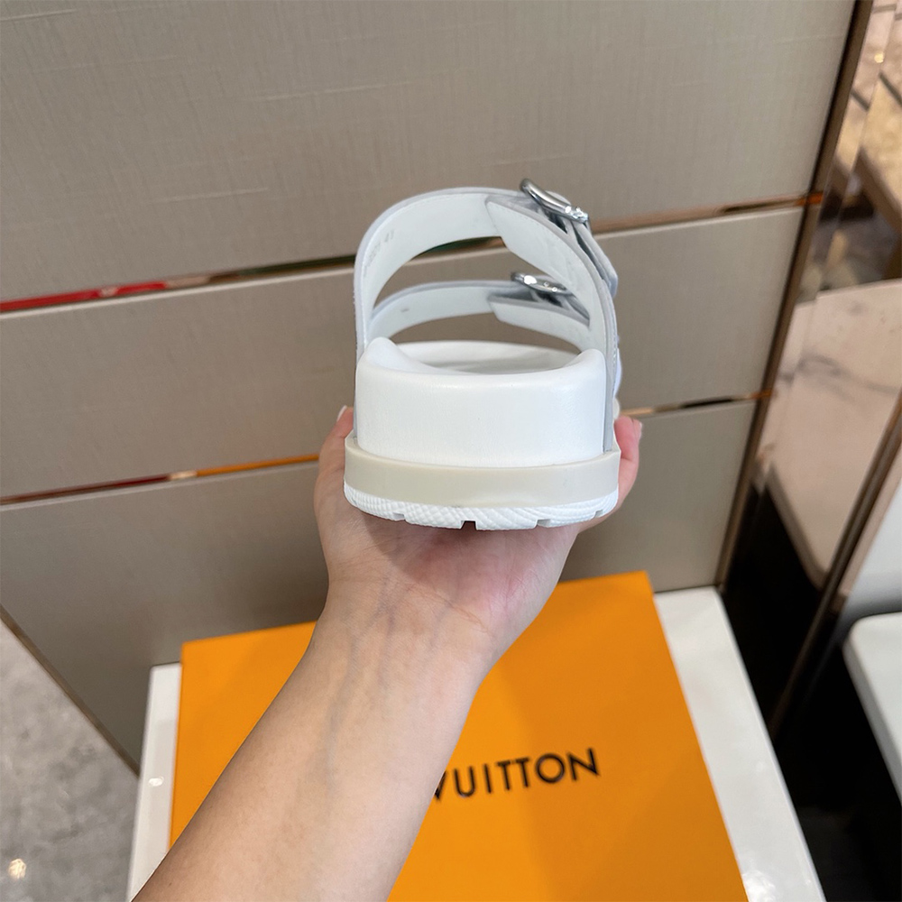 Louis Vuitton Trainer Mule In Silver - DesignerGu