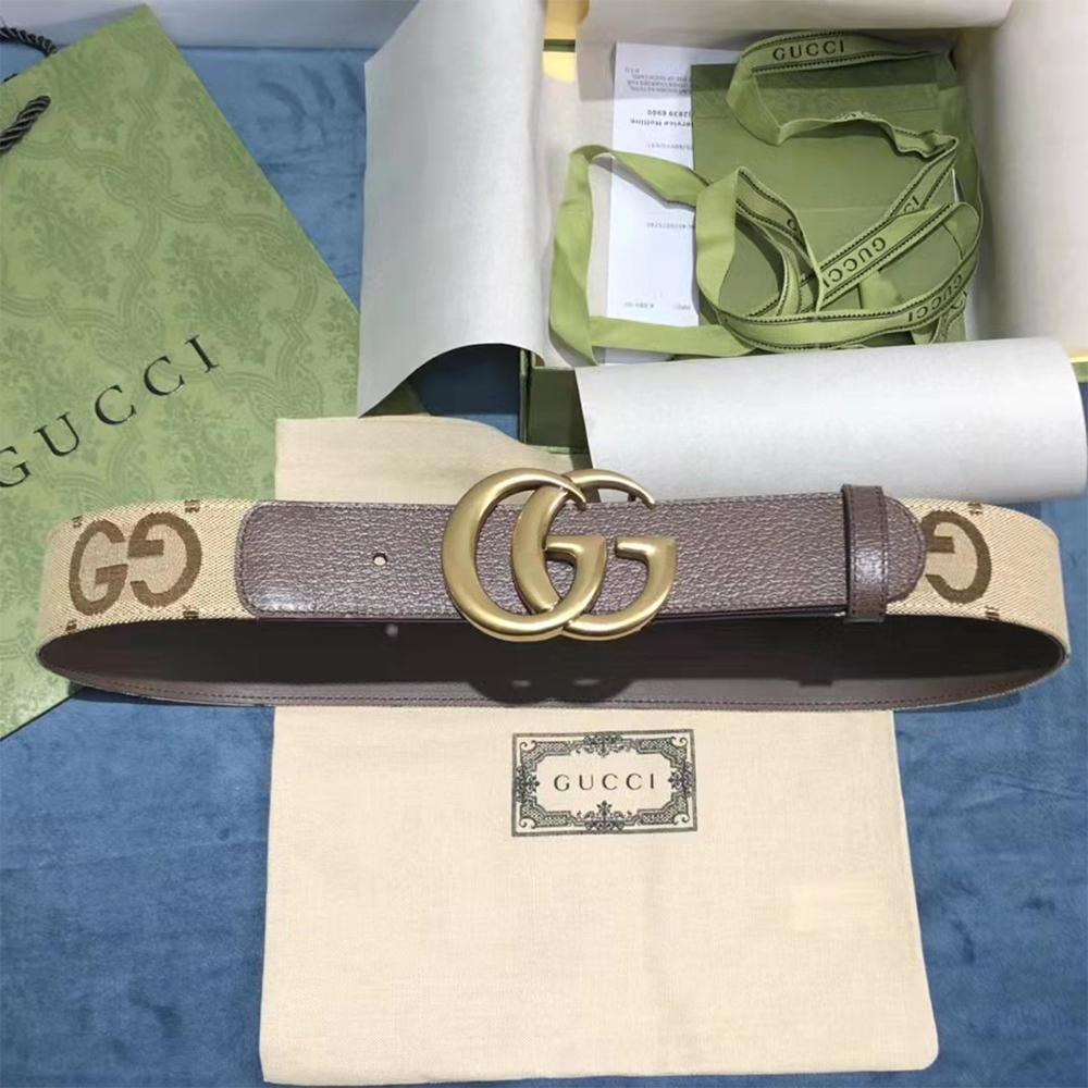 Gucci Jumbo GG Marmont Wide Belt - DesignerGu