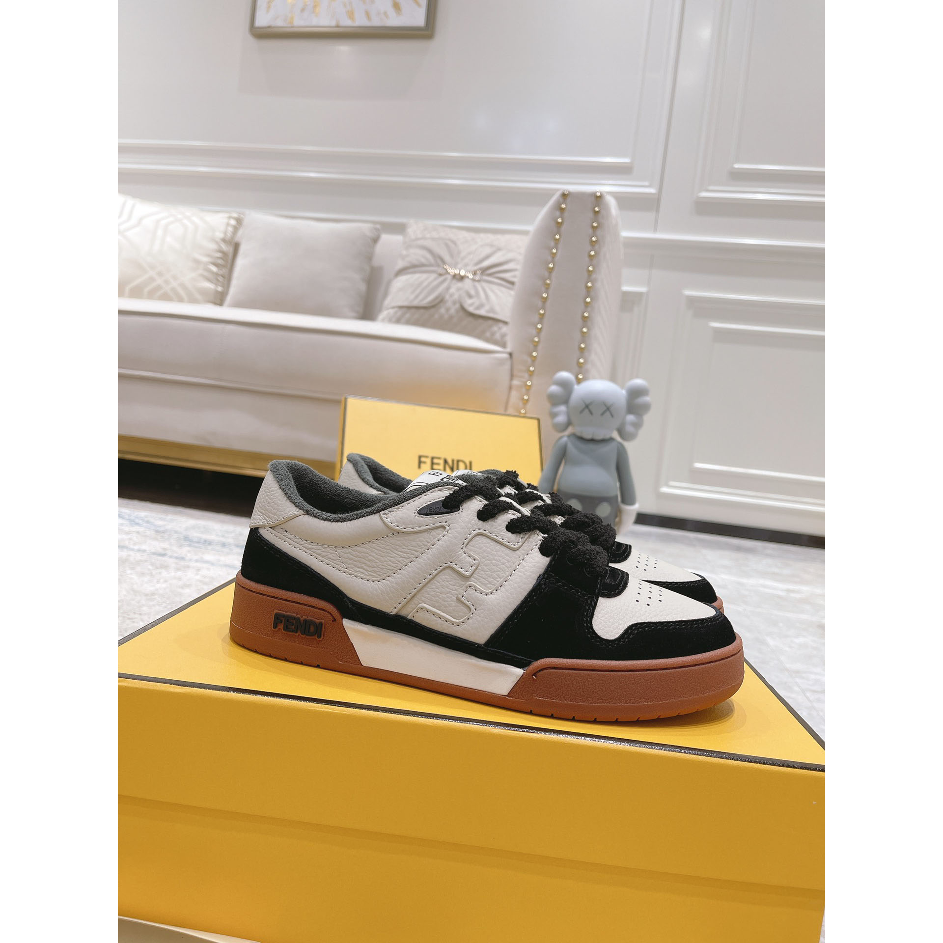 Fendi Match Beige Suede Low-tops(upon uk size) - DesignerGu