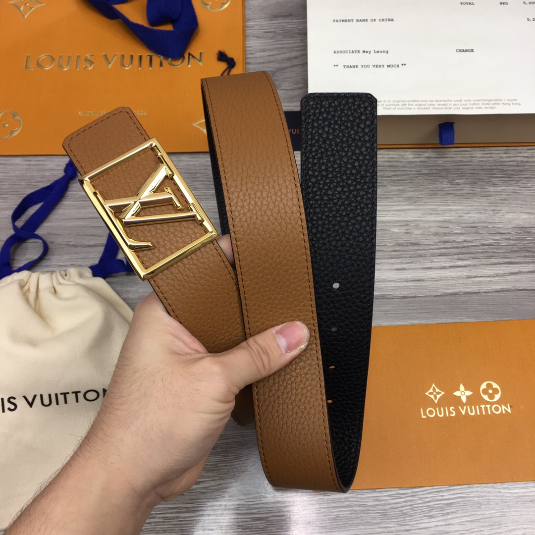 Louis Vuitton Shape 40MM Reversible Belt - DesignerGu