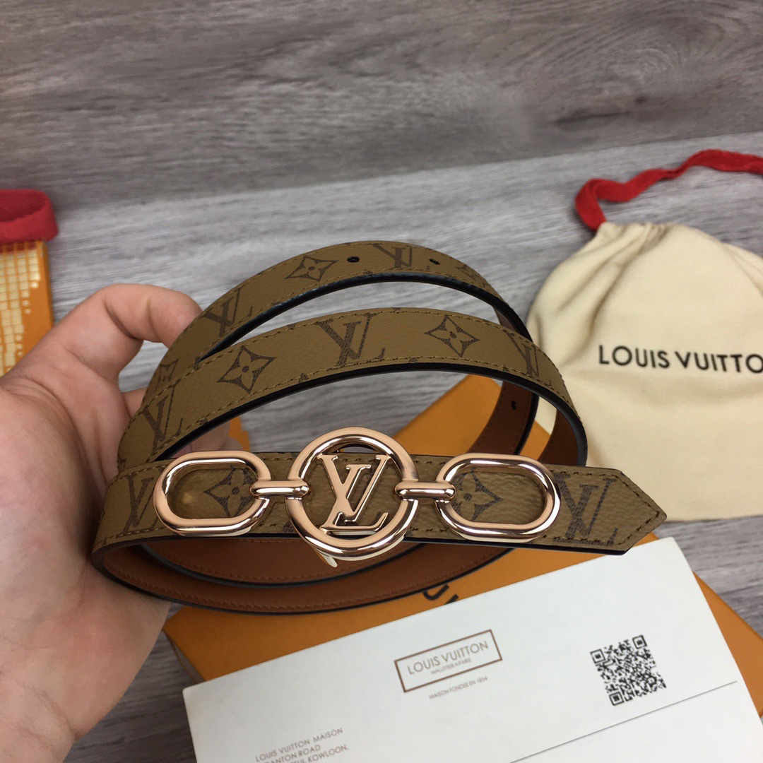 Louis Vuitton Squared LV 20mm Belt - DesignerGu