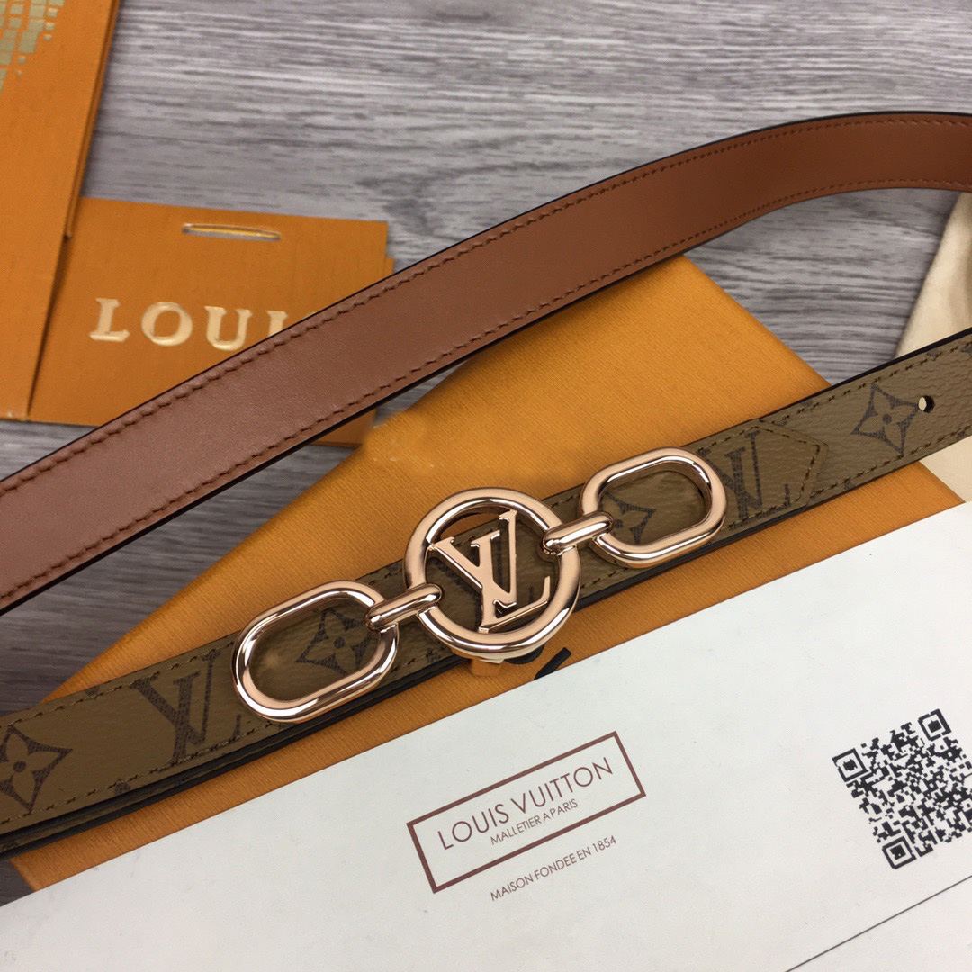 Louis Vuitton Squared LV 20mm Belt - DesignerGu