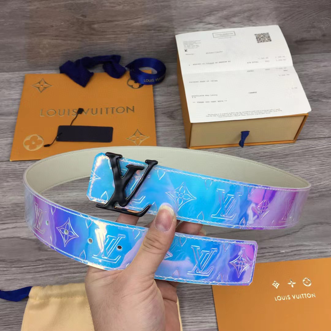 Louis Vuitton Iridescent Monogram 40MM Belt  - DesignerGu