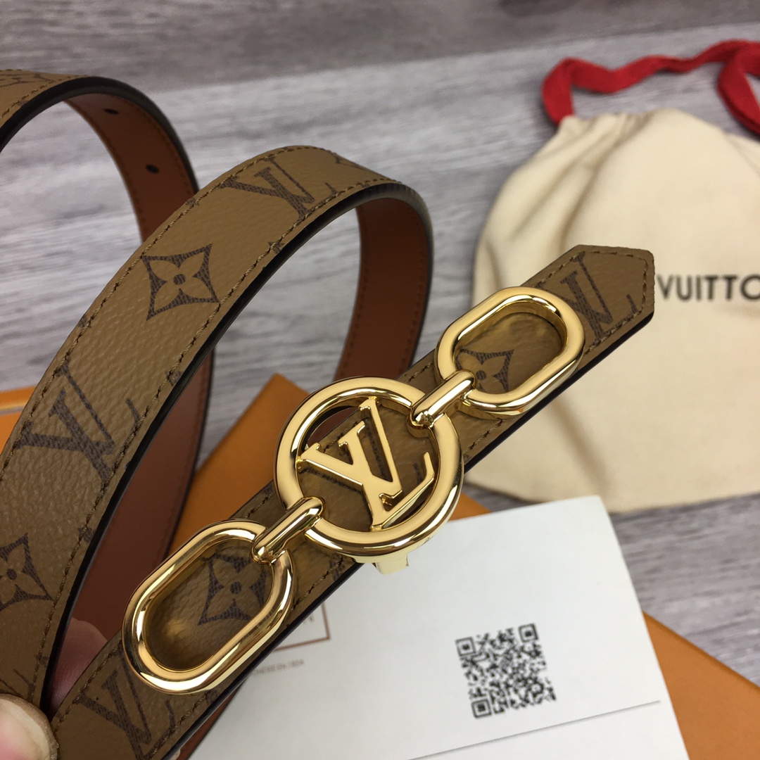 Louis Vuitton Squared LV 20mm Belt - DesignerGu