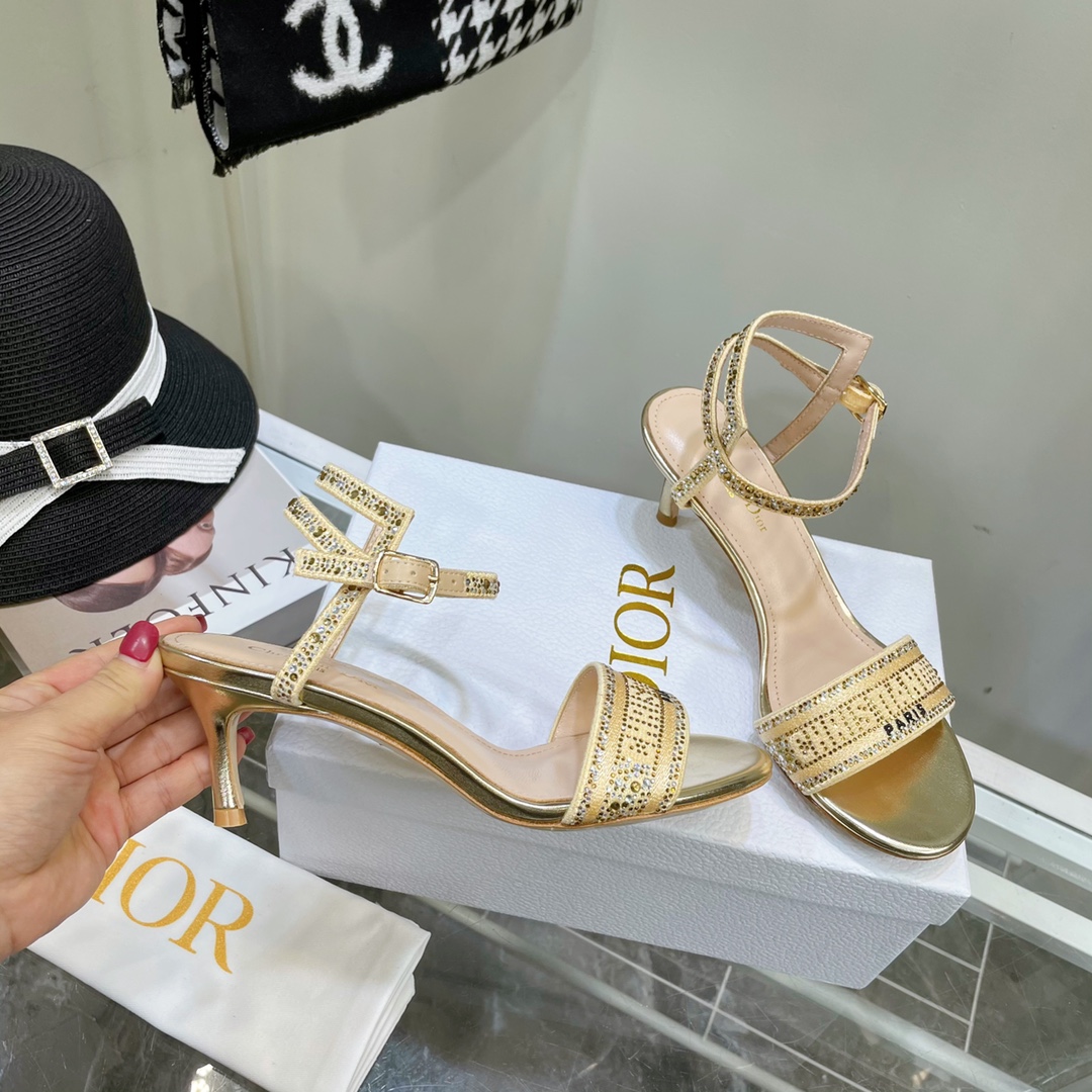 Dior Logo High Heeled Sandals(6.5CM) - DesignerGu