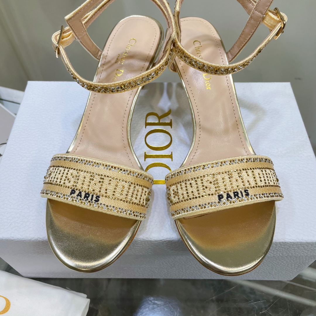 Dior Logo High Heeled Sandals(6.5CM) - DesignerGu