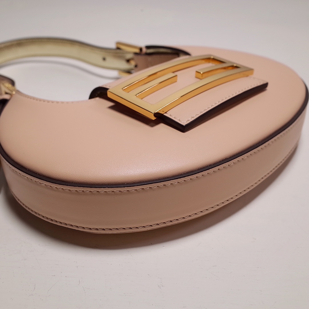 Fendi Cookie Pink Leather Mini Handbag（22-17.5-4.5cm） - DesignerGu