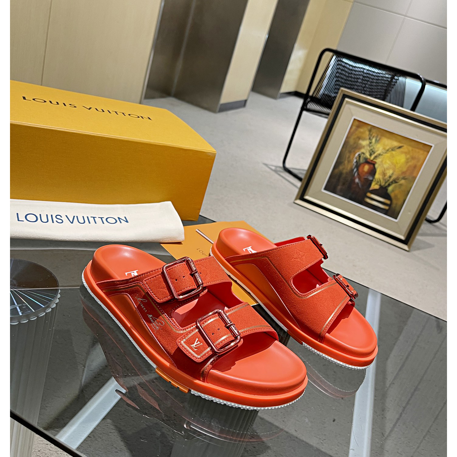 Louis Vuitton Men's Trainer Slippers - DesignerGu