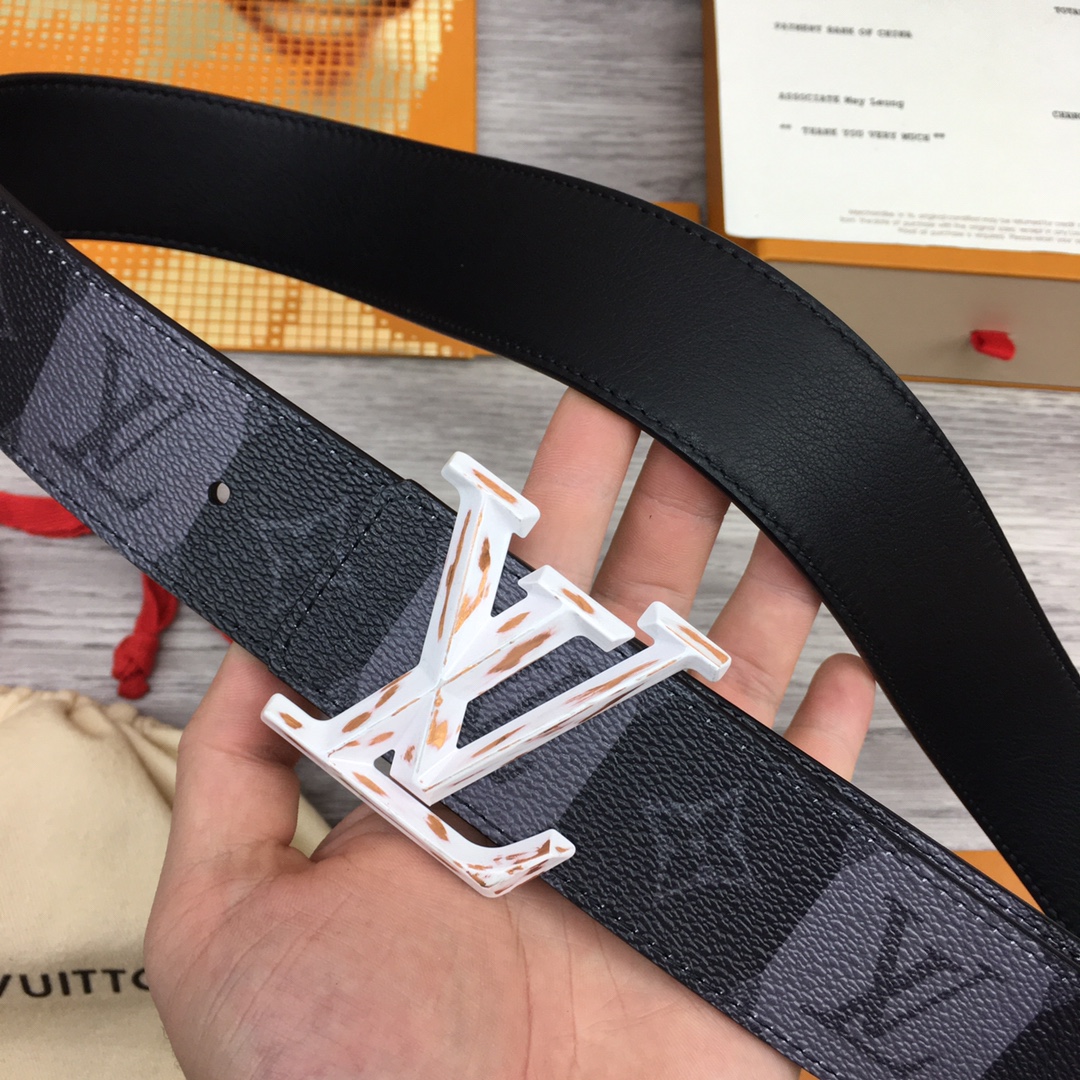 Louis Vuitton Squared LV 40mm Belt - DesignerGu