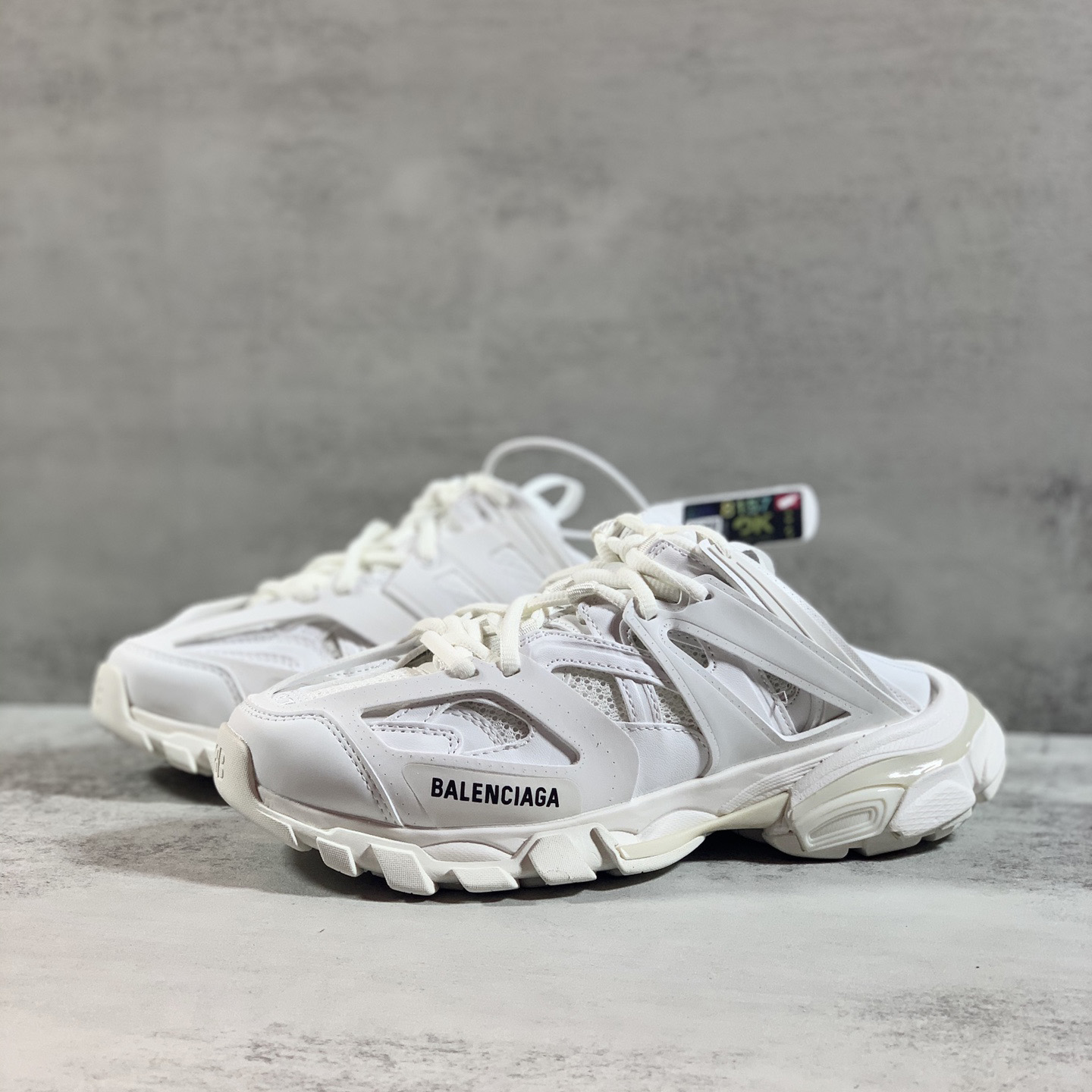 Balenciaga Track Mule In White - DesignerGu