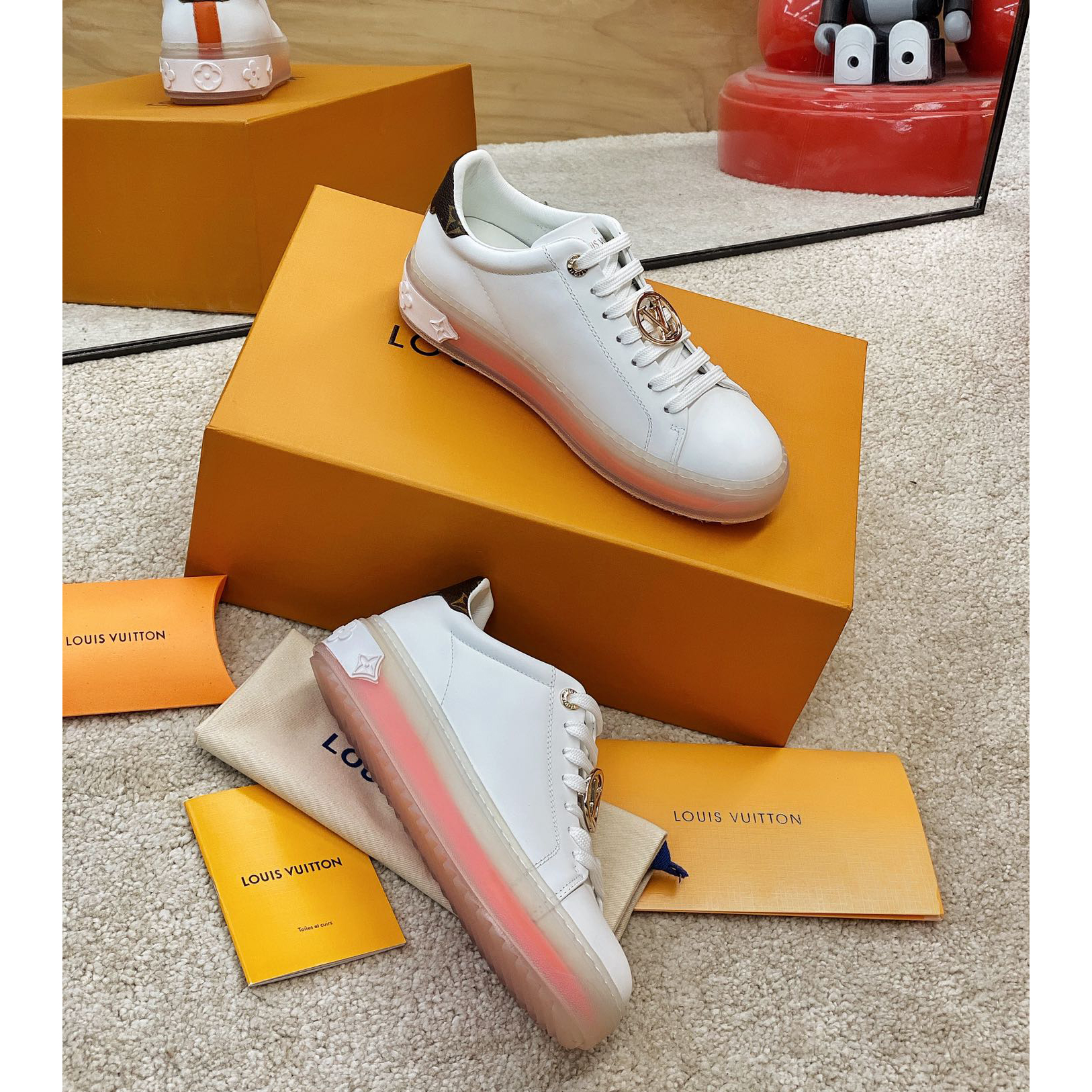 Louis Vuitton Logo Transparent Sole Sneaker  - DesignerGu