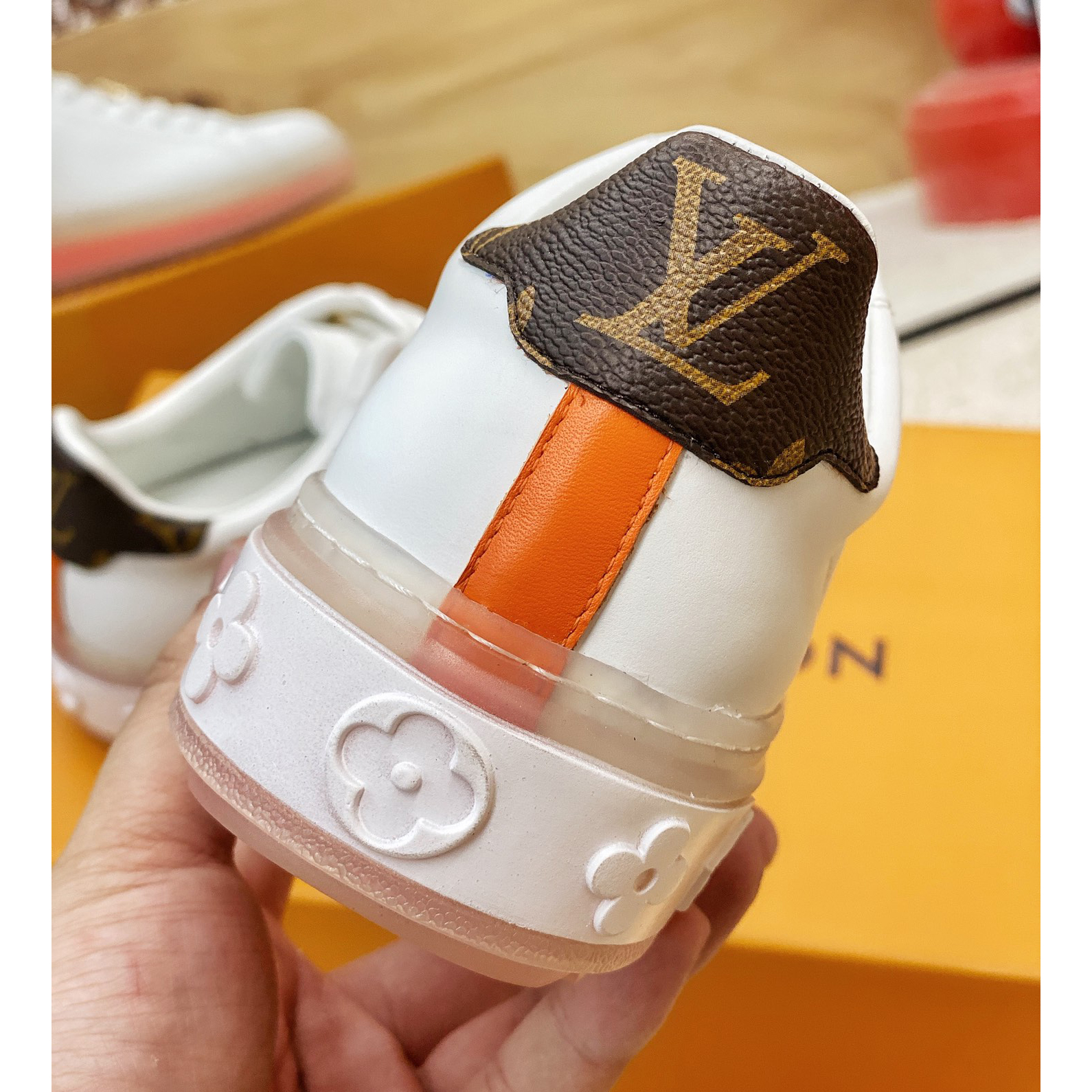 Louis Vuitton Logo Transparent Sole Sneaker  - DesignerGu