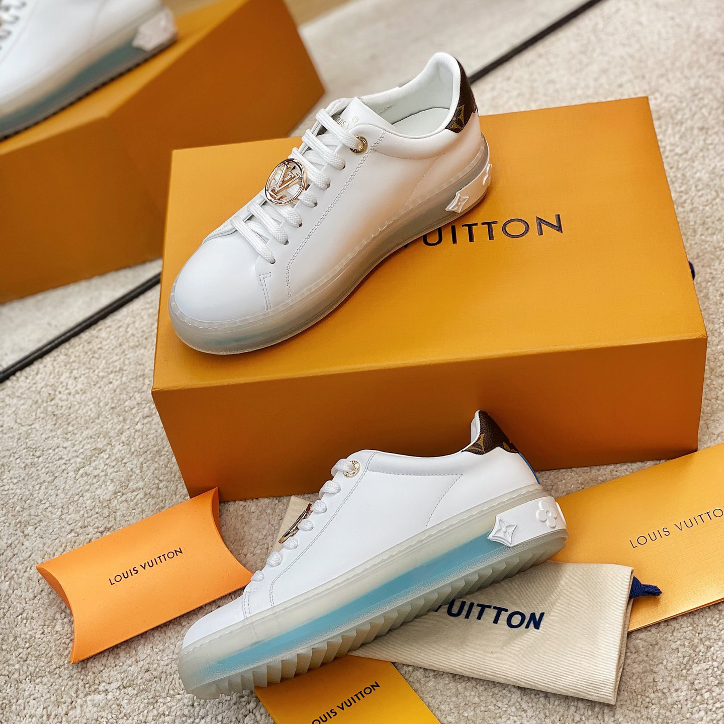 Louis Vuitton Logo Transparent Sole Sneaker  - DesignerGu