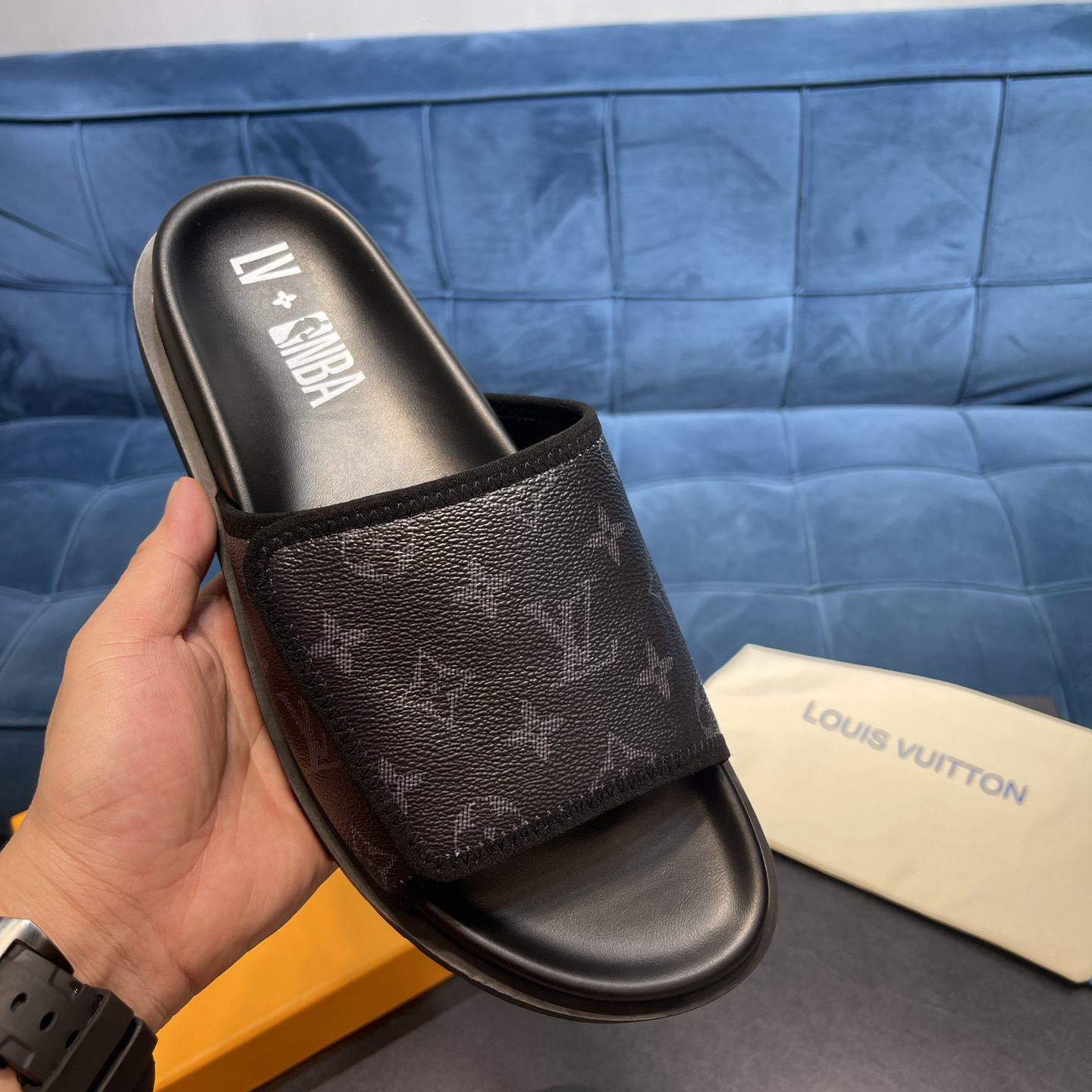 Louis Vuitton x NBA Monogram Slipper - DesignerGu