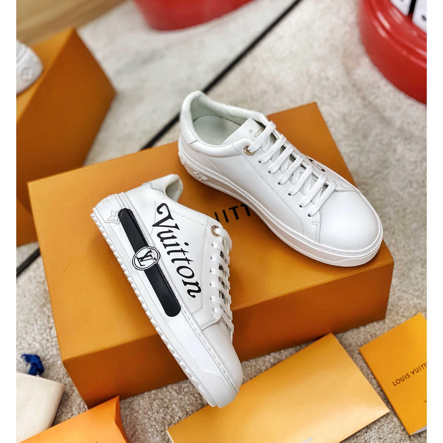 Louis Vuitton Logo Sneaker - DesignerGu