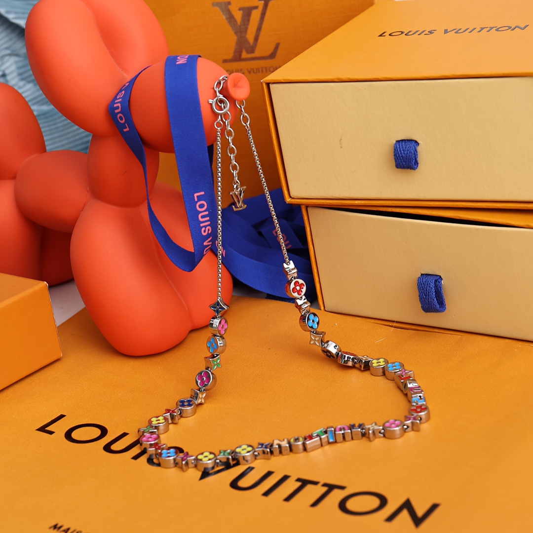 Louis Vuitton MP3281 Monogram Party Necklace - DesignerGu