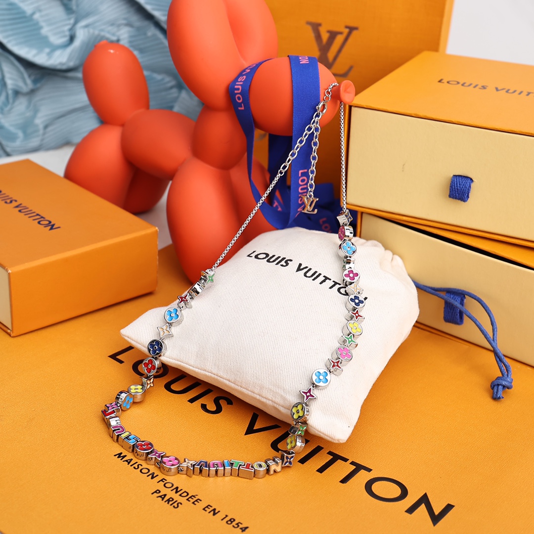 Louis Vuitton MP3281 Monogram Party Necklace - DesignerGu