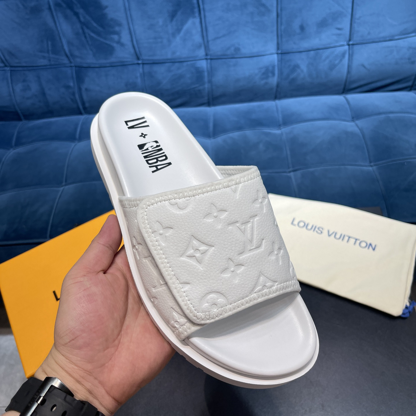 Louis Vuitton x NBA Monogram Slipper - DesignerGu