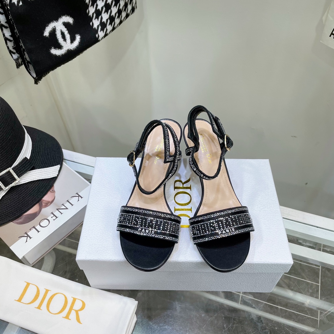 Dior Logo High Heeled Sandals(6.5CM) - DesignerGu