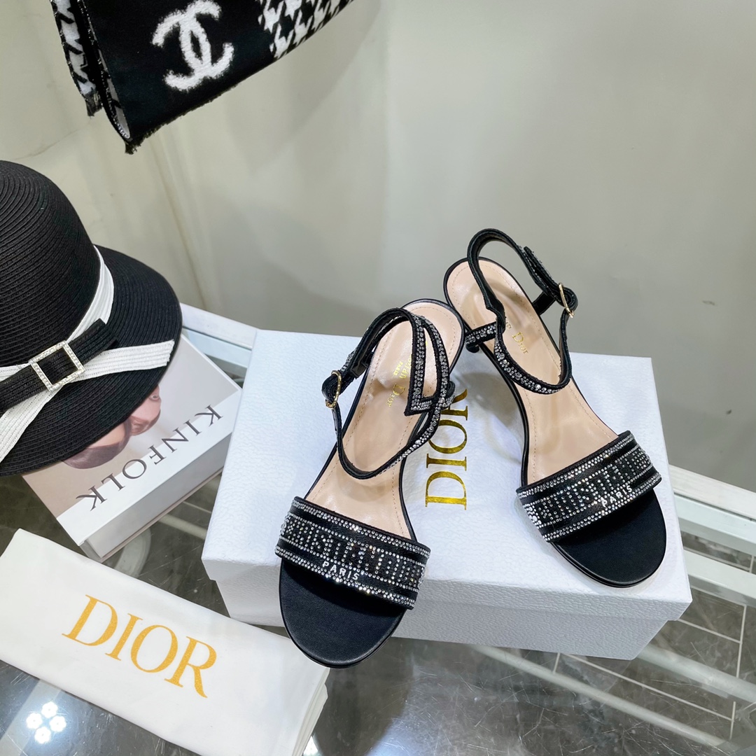 Dior Logo High Heeled Sandals(6.5CM) - DesignerGu