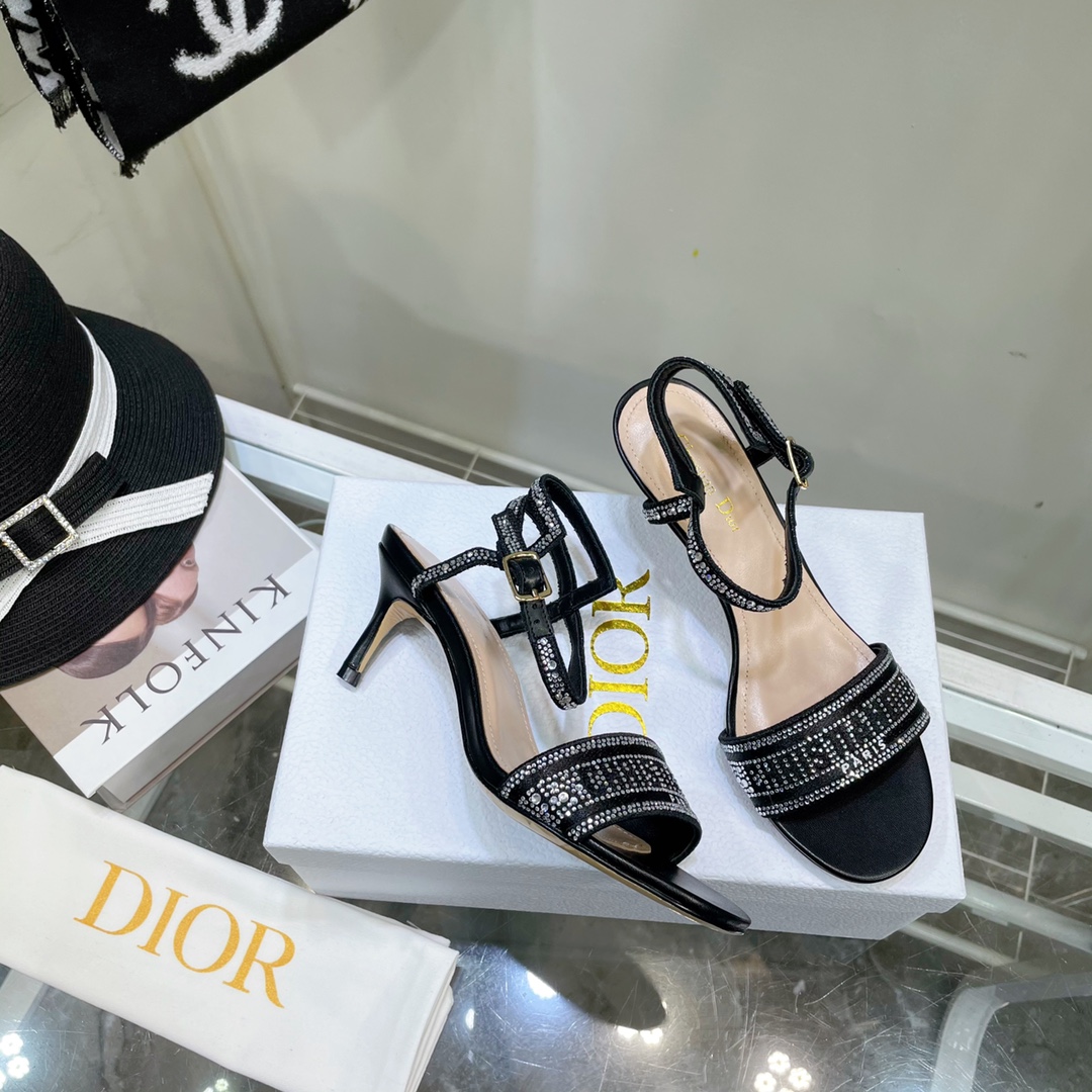 Dior Logo High Heeled Sandals(6.5CM) - DesignerGu