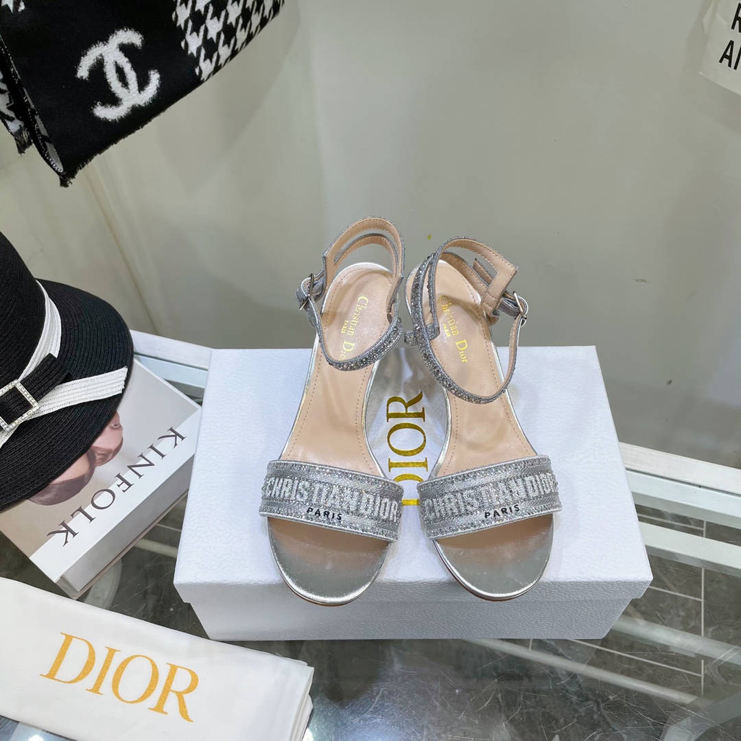 Dior Logo High Heeled Sandals(6.5CM) - DesignerGu