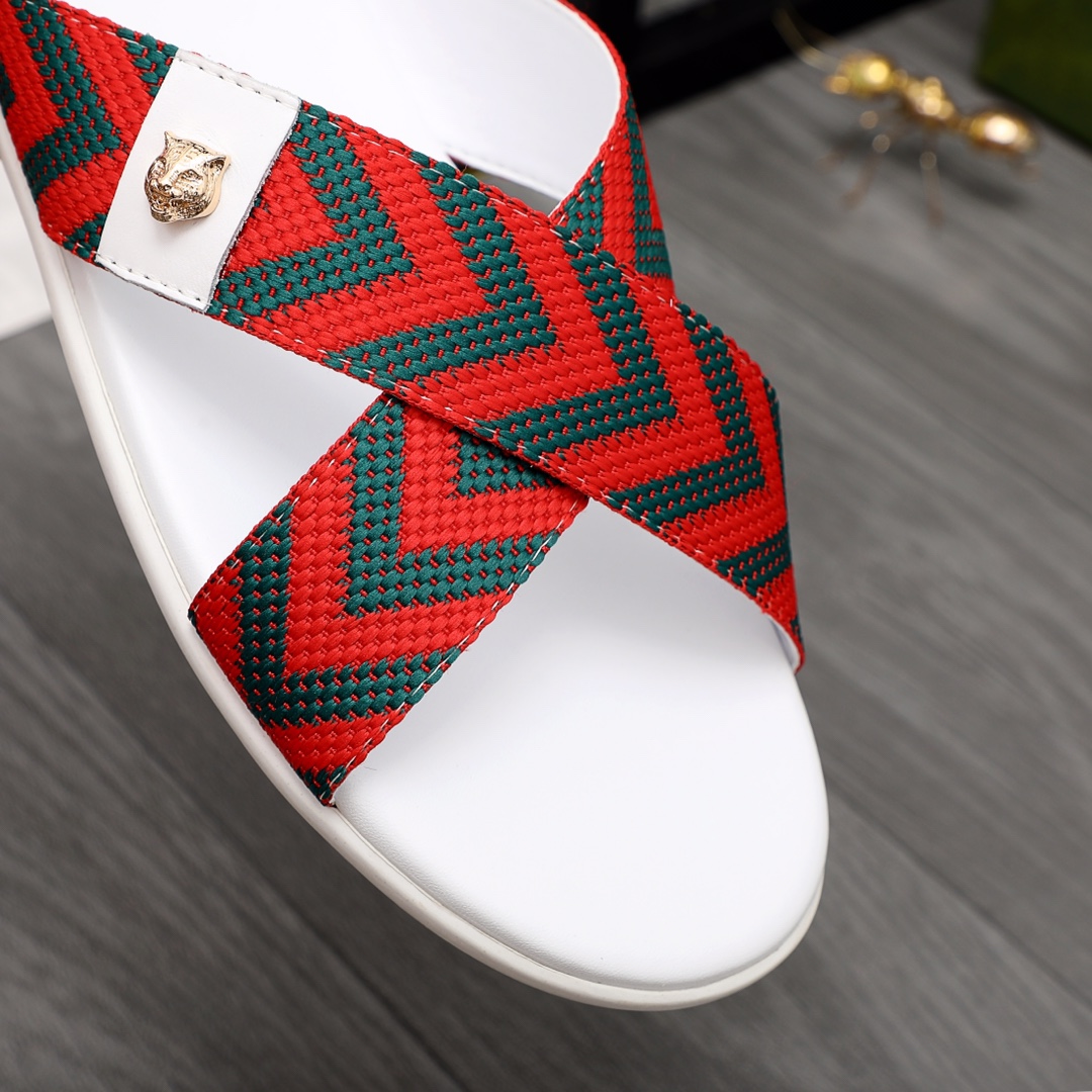 Gucci Web Slide Sandal - DesignerGu