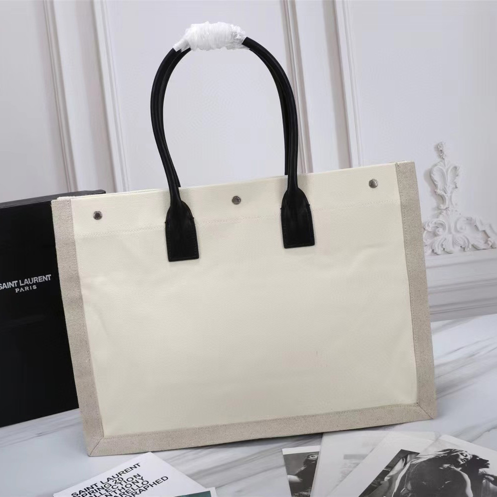 Saint Laurent Rive Gauche Canvas Tote(48-36-16cm) - DesignerGu