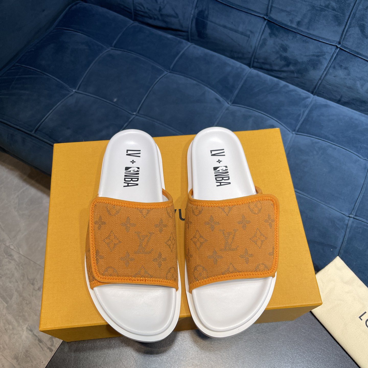 Louis Vuitton x NBA Monogram Slipper - DesignerGu