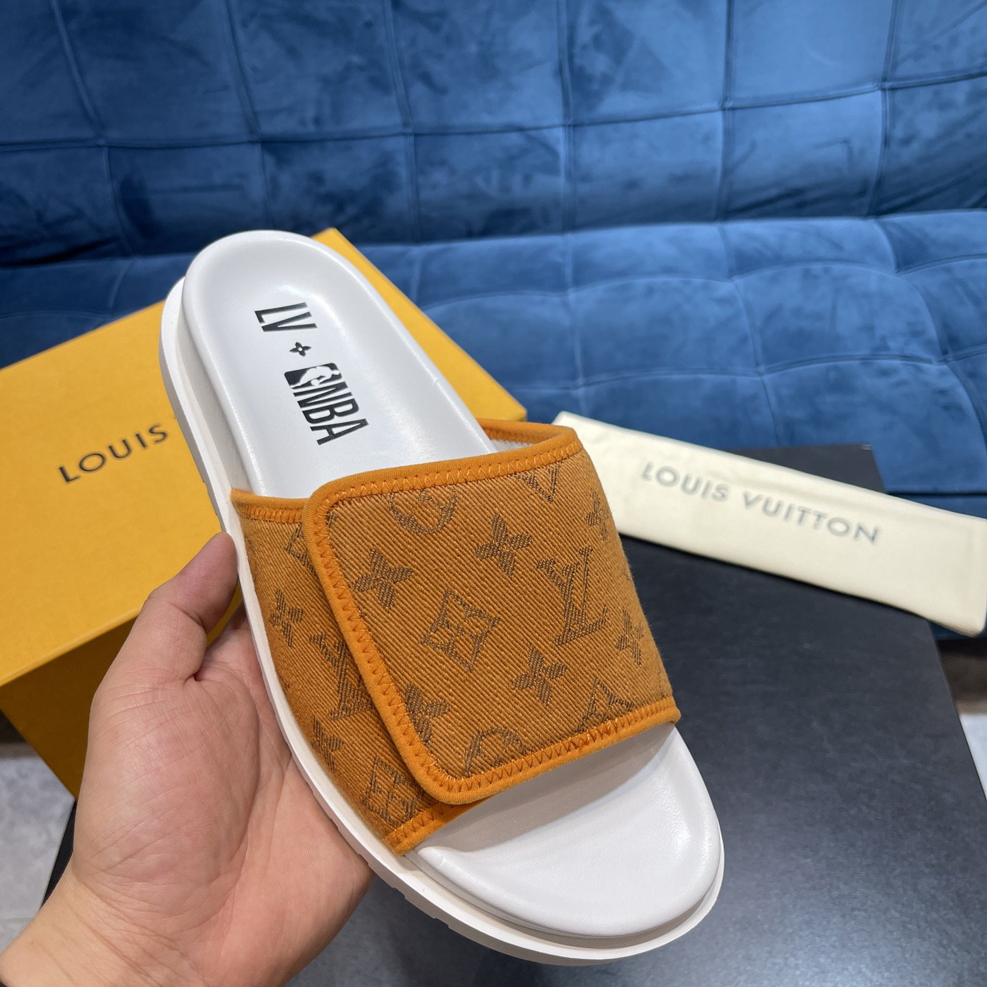 Louis Vuitton x NBA Monogram Slipper - DesignerGu