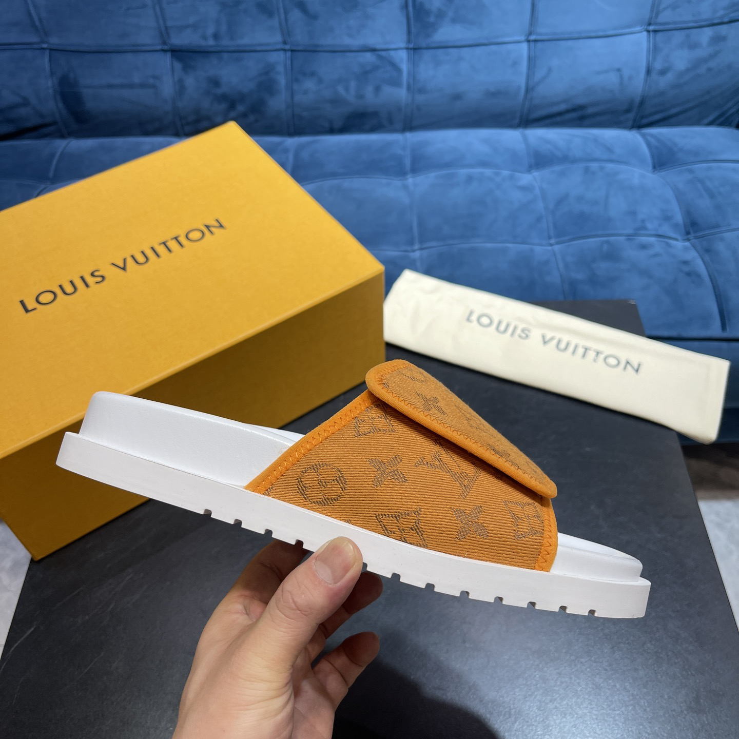 Louis Vuitton x NBA Monogram Slipper - DesignerGu