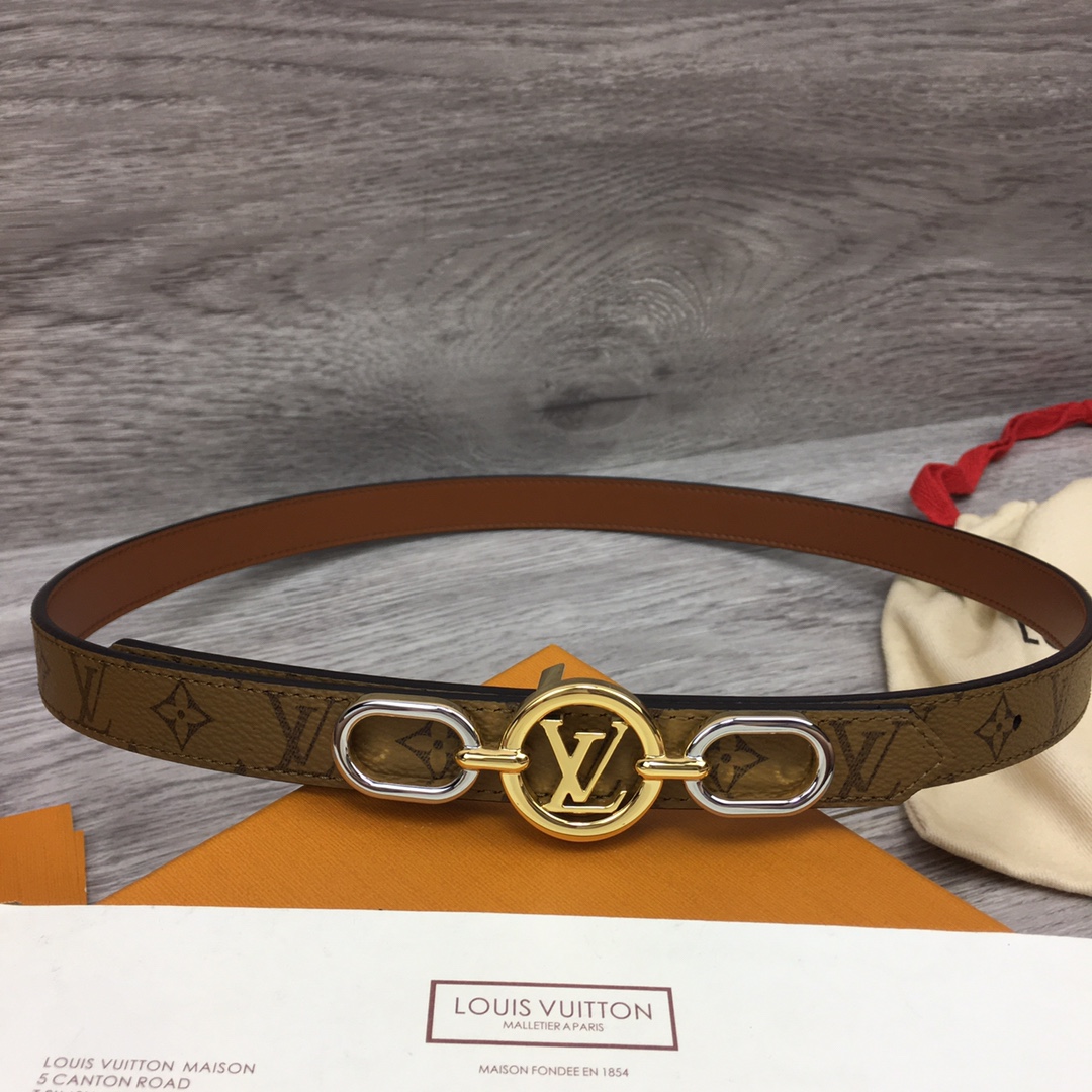 Louis Vuitton Squared LV 20mm Belt - DesignerGu