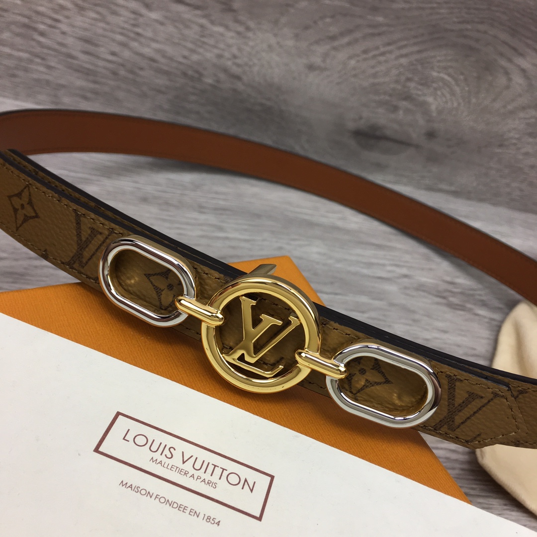 Louis Vuitton Squared LV 20mm Belt - DesignerGu