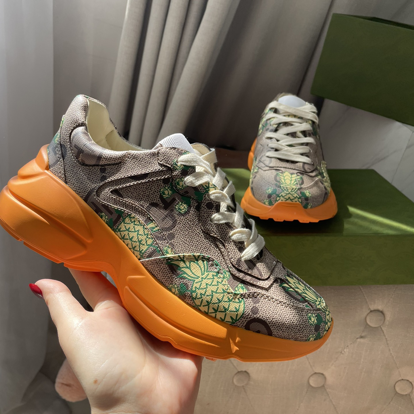 Gucci Pineapple Rhyton Sneaker - DesignerGu