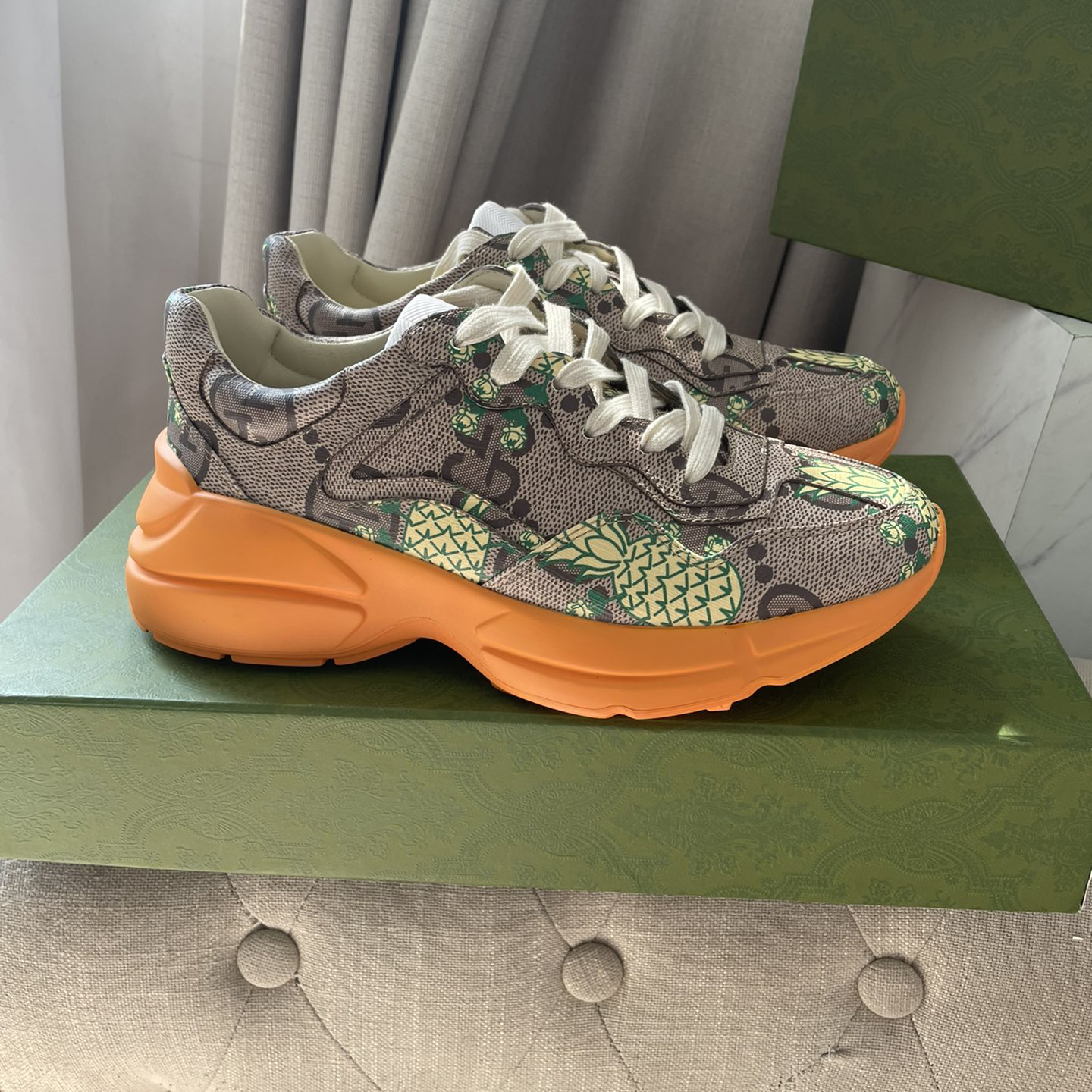 Gucci Pineapple Rhyton Sneaker - DesignerGu