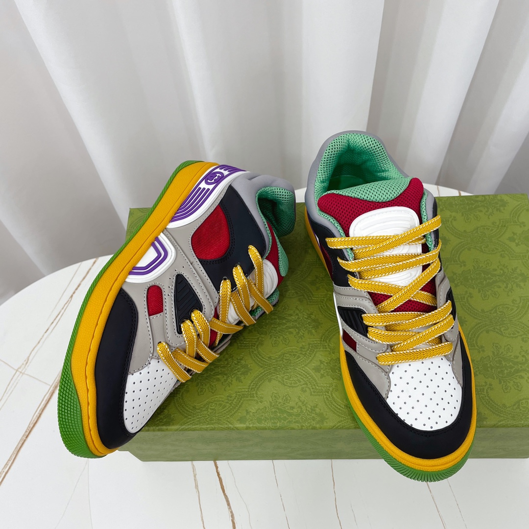 Gucci  Basket Sneaker With Lnterlocking G  - DesignerGu