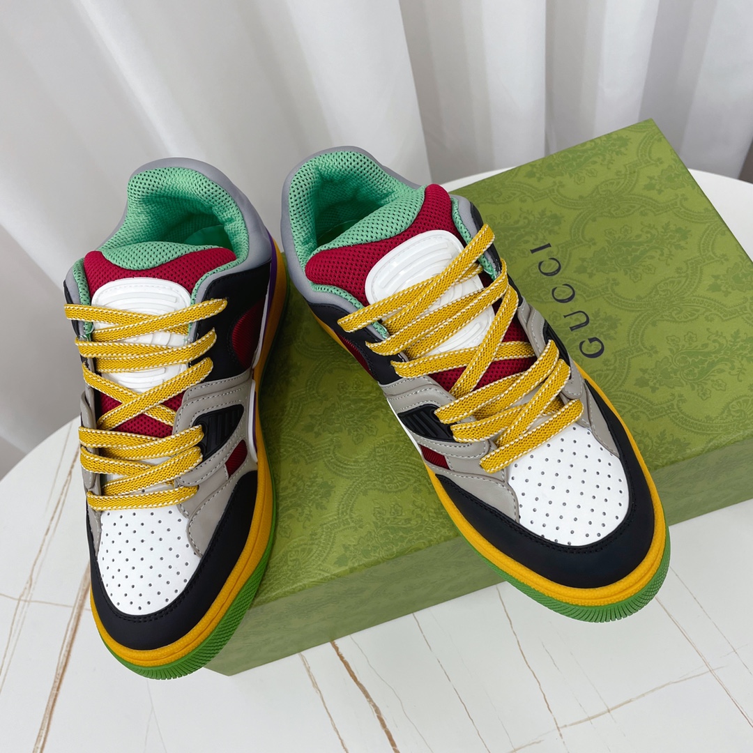 Gucci  Basket Sneaker With Lnterlocking G  - DesignerGu