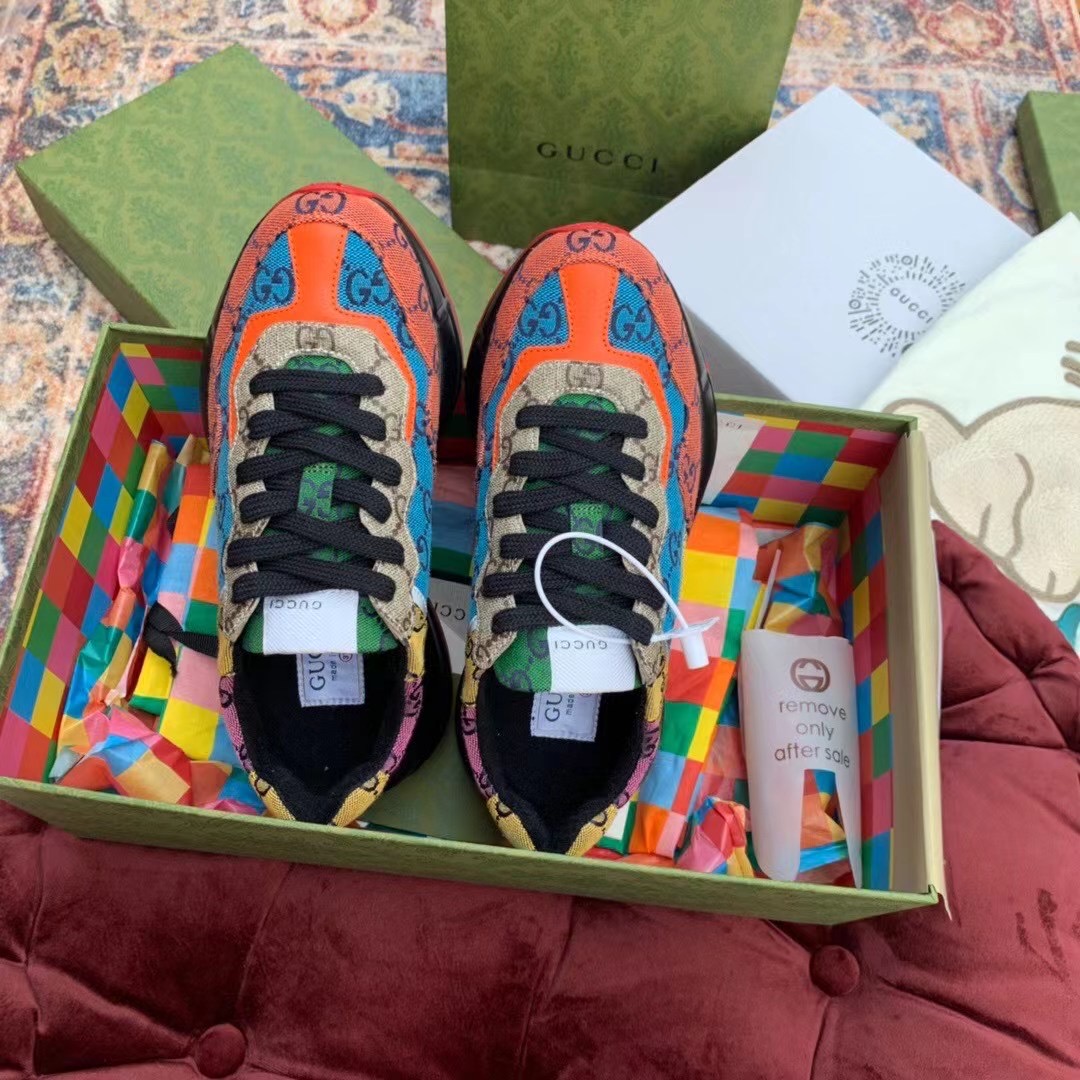 Gucci GG Multicolor Series Rhyton  Sneakers - DesignerGu