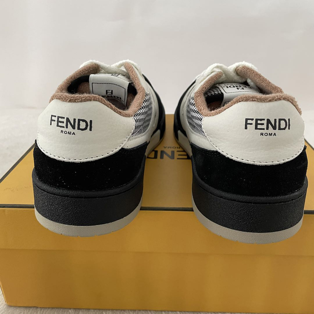 Fendi Match Low Tops In Black Suede Sneaker - DesignerGu