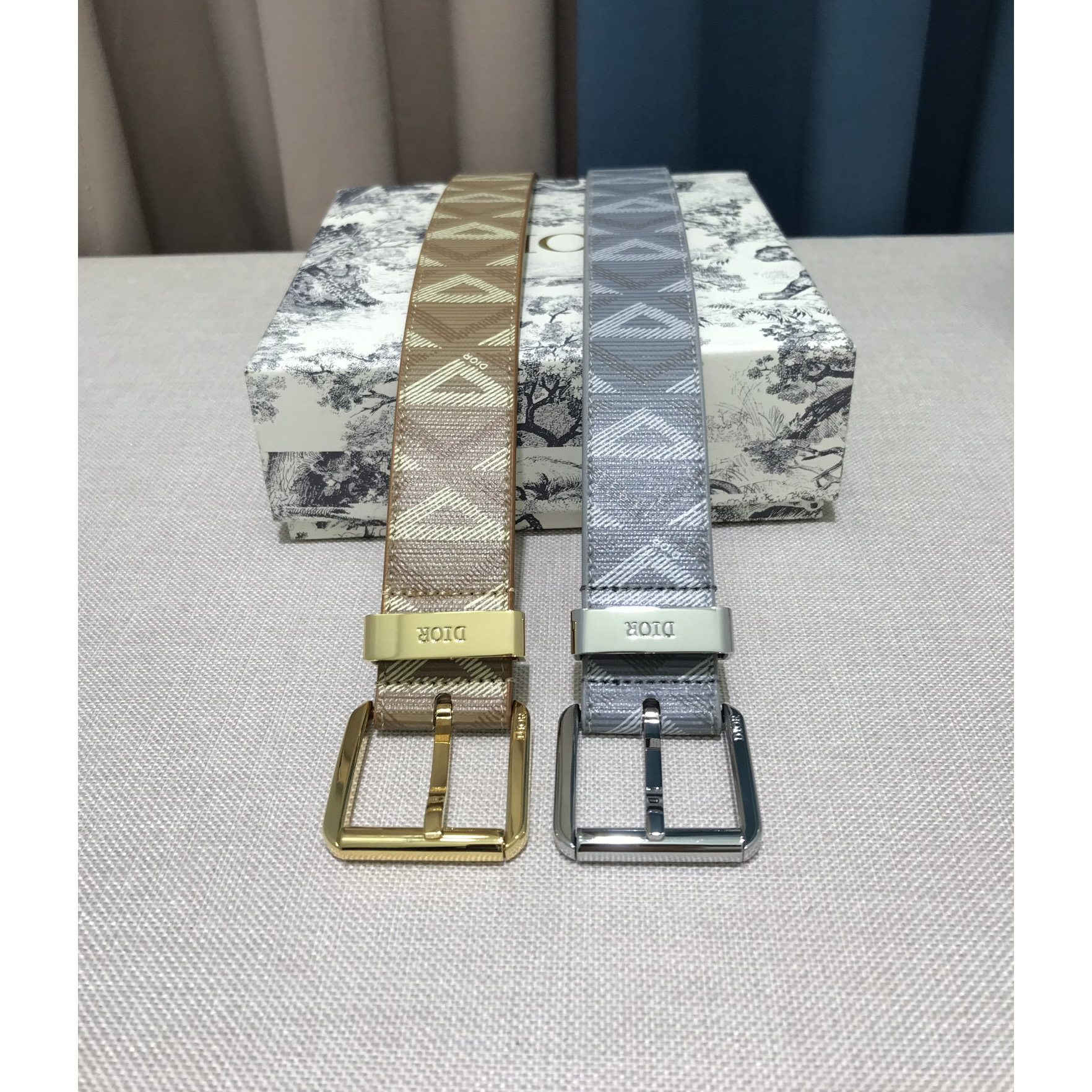 Dior CD Diamond Print  35mm Belt  - DesignerGu