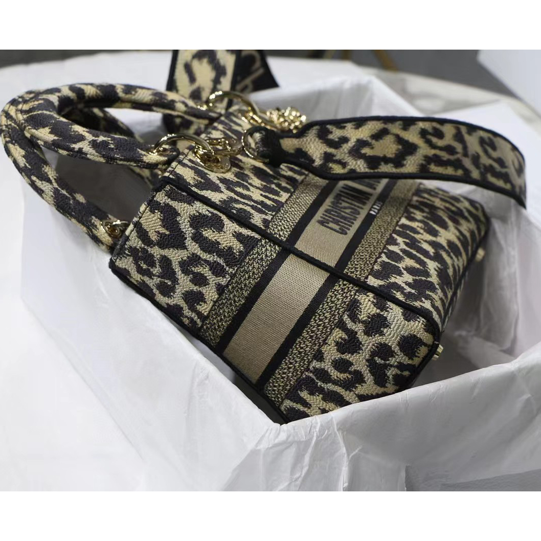 Dior Leopard Print Lady Bag（24-20-11CM） - DesignerGu